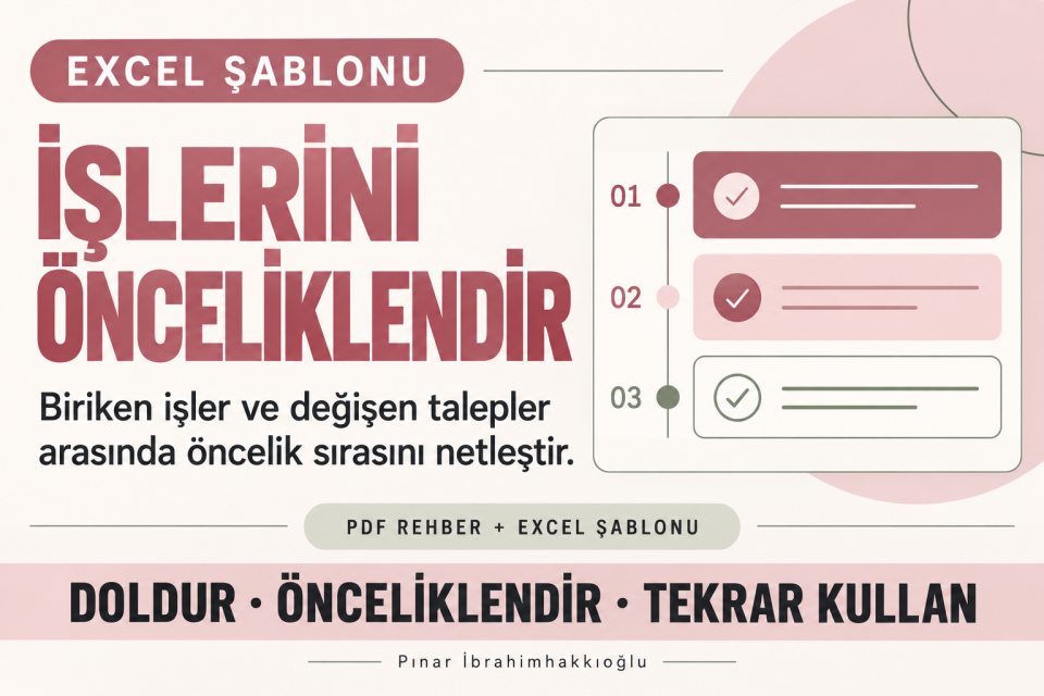 İşlerini Önceliklendir I Excel Şablonu